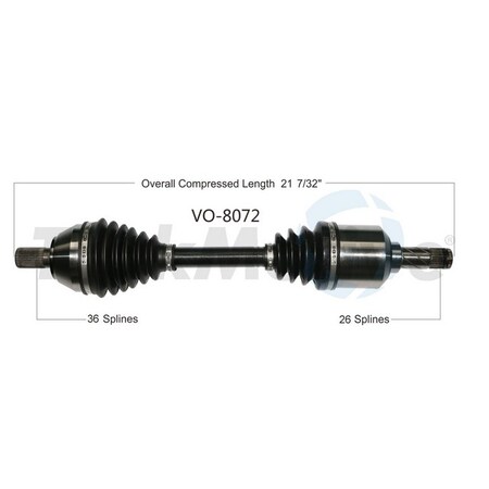 Surtrack Axle Cv Axle Shaft, Vo-8072 VO-8072